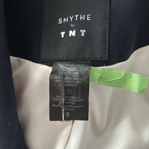 Smythe Navy Wool Blazer Size 6 - Picture 7 of 9